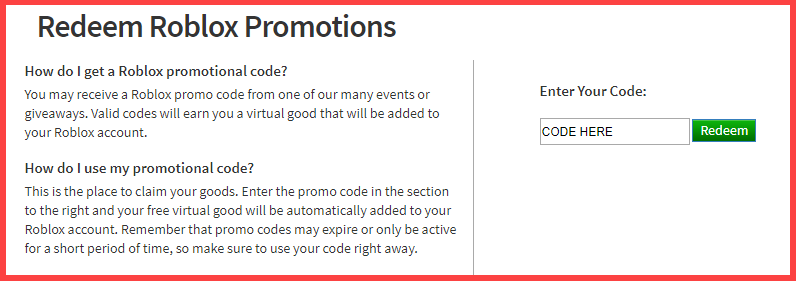 how to use the promotion link on roblox